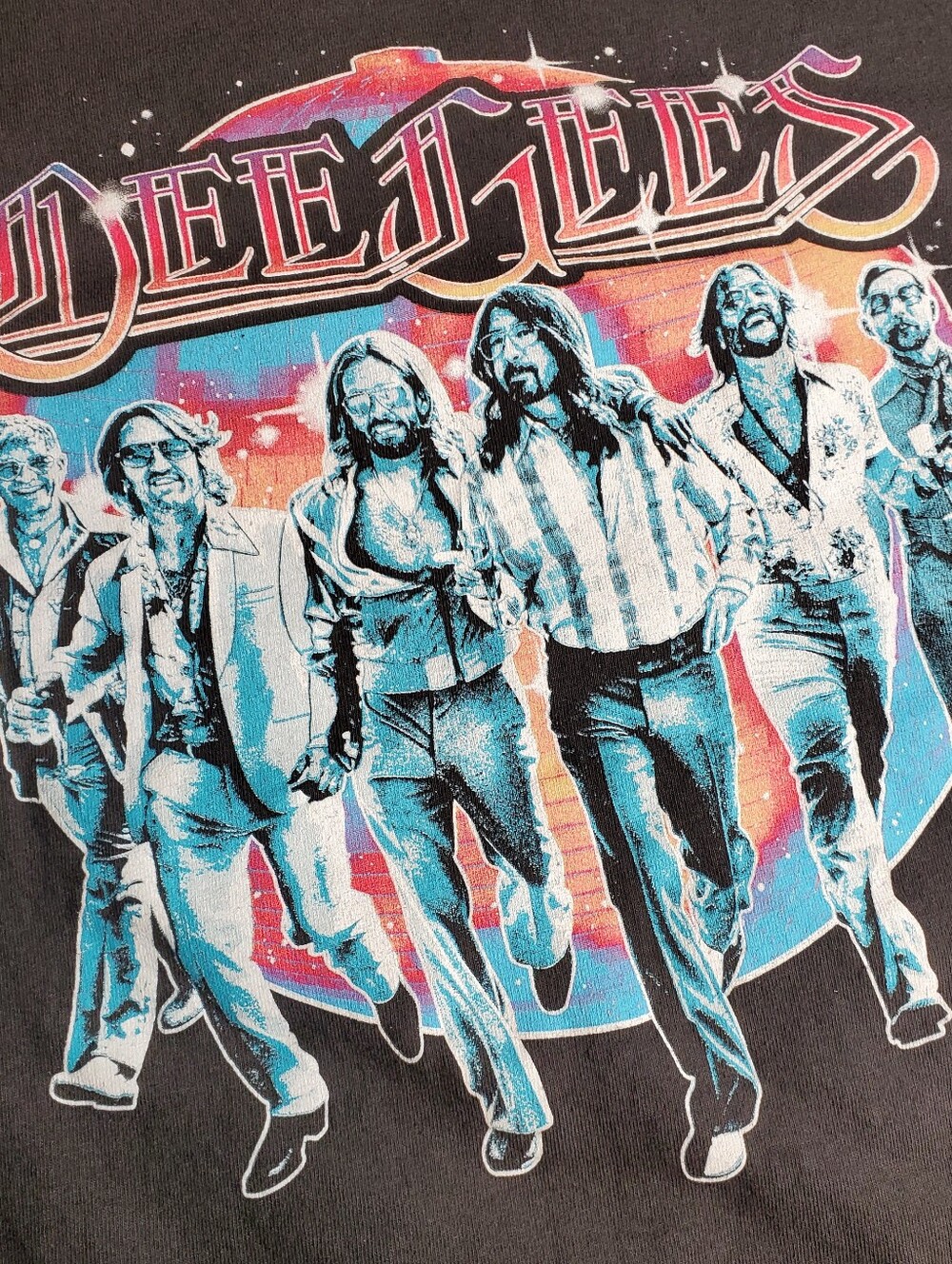 Dee Gees Hail Satin Tee Sz Med. Dave Grohl. Foo Fighters Parody. 2 Sided.